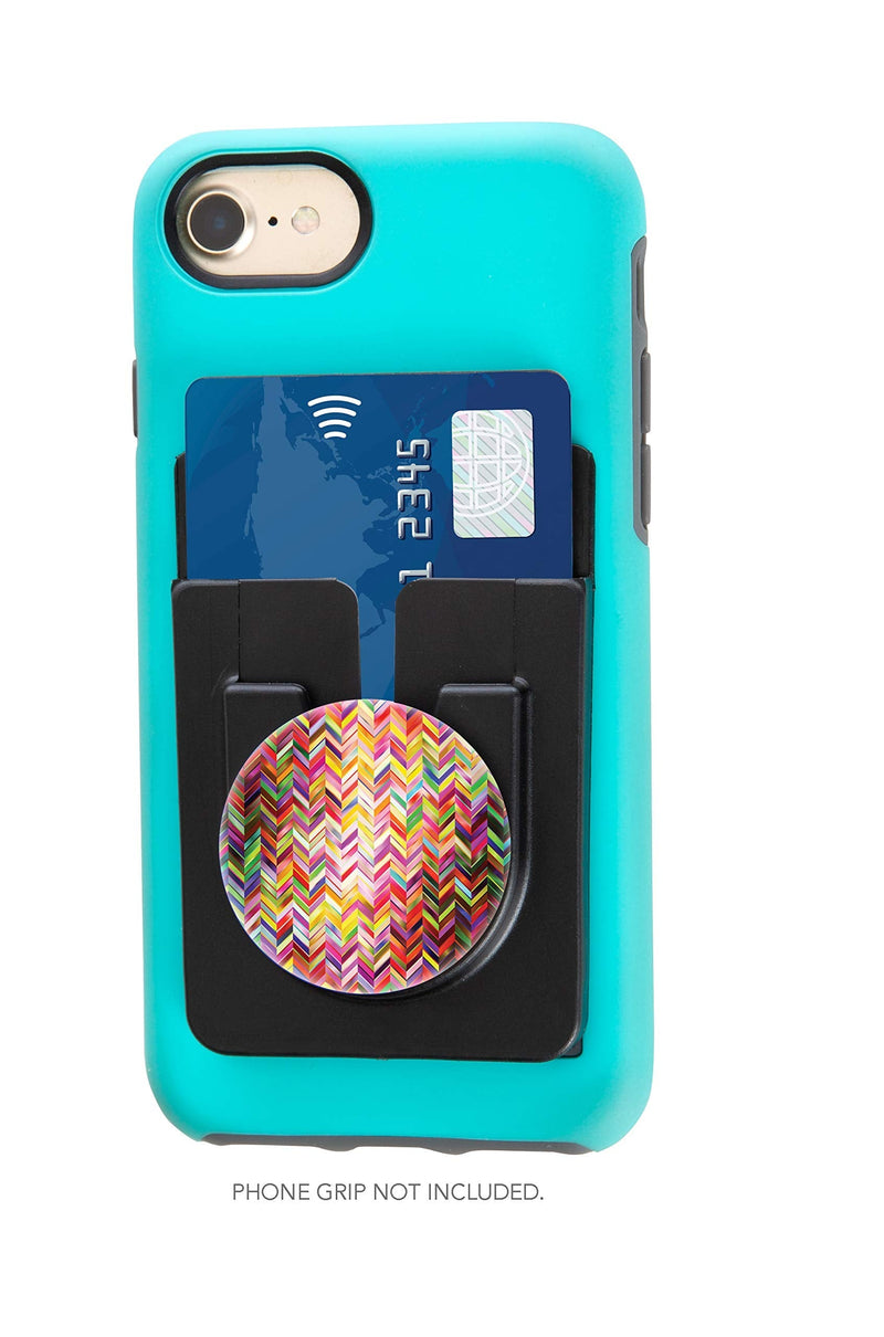 Socket Lock-It Phone Credit Card Holder â€“Phone Wallet Stick On â€“ Phone Back Pocket â€“ StickOn Wallet Cellphone â€“ Phone ID Wallet â€“ iPhone Cardholder â€“ Cell Phone with Wallet Case Black