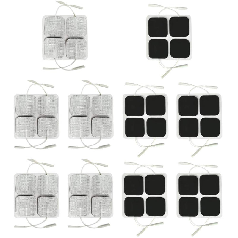 Easy@Home Tens Unit Self Stick Carbon Electrode Pads, Non Irritating Design 40 Pack 2" x 2" Reusable Pads 40 pads