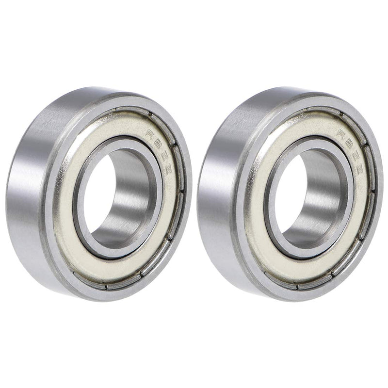 uxcell R8ZZ Deep Groove Ball Bearings 1/2"x1-1/8"x5/16" Double Shielded Chrome Steel Z2 2pcs 1/2"x1-1/8"x5/16"