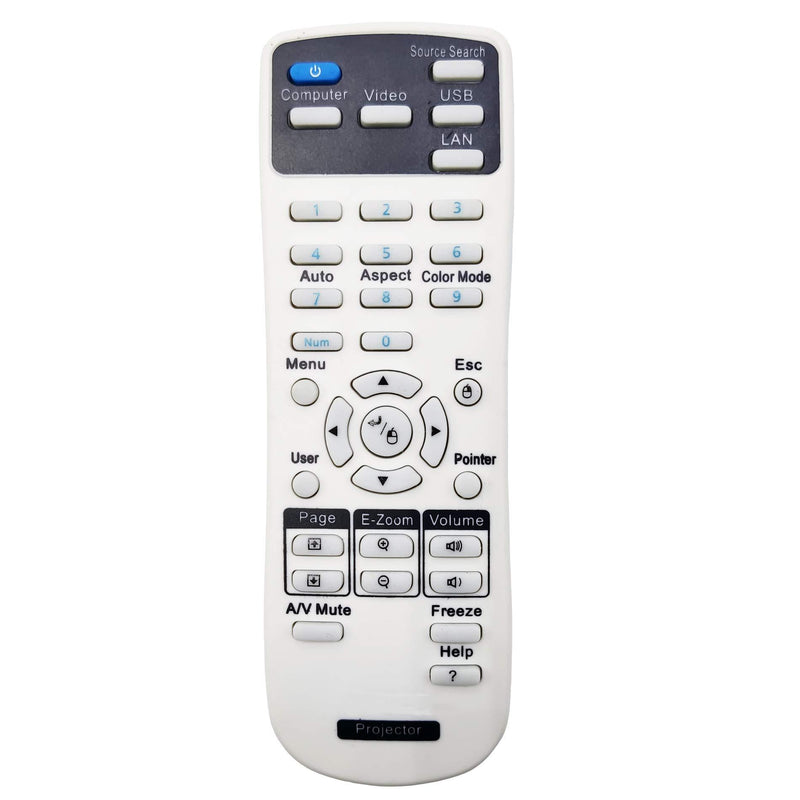 INTECHING 1566090 Projector Remote Control for Epson EB-1980WU, EB-1985WU, PowerLite 1751/ 1761W/ 1771W/ 1776W/ 1930/1935/ 1940W/ 1945W/ 1950/1955/ 1960/1965/ 1975W/ 1980WU/ 1985WU, Pro Cinema 1985