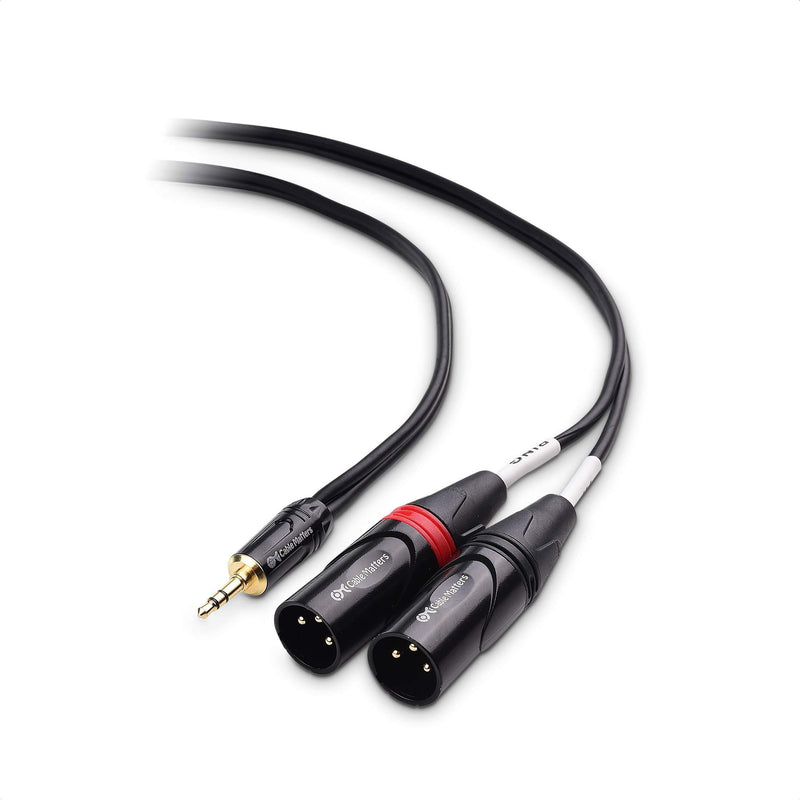 Cable Matters 3.5mm 1/8 Inch TRS to 2 XLR Cable, Male to Male Aux to Dual XLR Breakout Cable - 6 Feet 6 ft