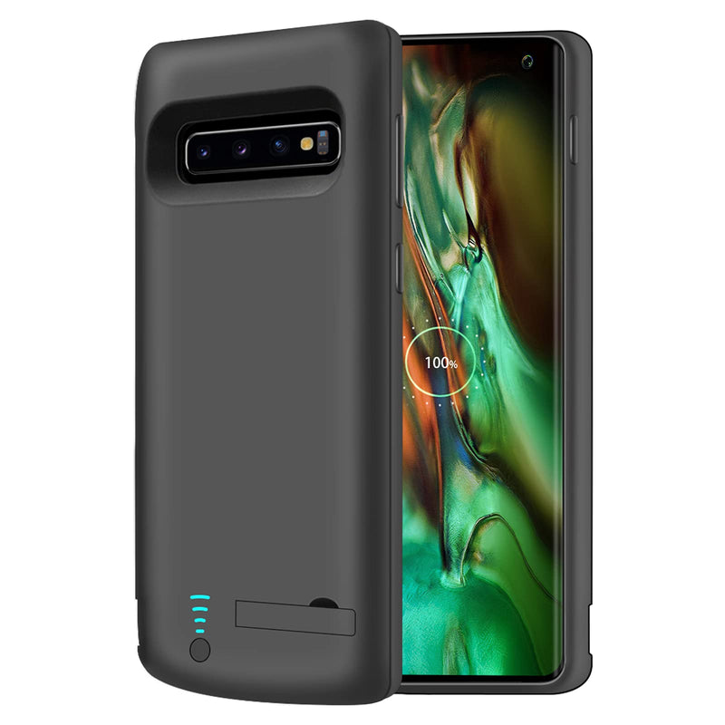 RUNSY Battery Case Compatible with Samsung Galaxy S10, 6000mAh Rechargeable Extended Battery Charging Case, External Battery Charger Case, Adds 1.5X Extra Juice (6.1 inch for Galaxy S10)