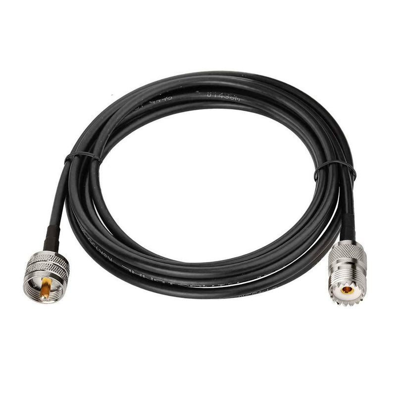 Bingfu UHF PL259 Male to SO239 Female RG58 Antenna Extension Coax Jumper Cable 5m 16.5 feet for Vehicle CB Radio Ham Radio Two Way Radio Amateur Radio Walkie Talkie VHF Radio 16.4ft / 5m