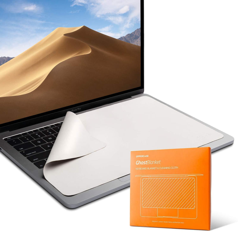 UPPERCASE GhostBlanket Screen Keyboard Imprint Protection Microfiber Liner and Cleaning Cloth 15" Compatible with MacBook Pro 15" and 16" 15"+ MacBooks