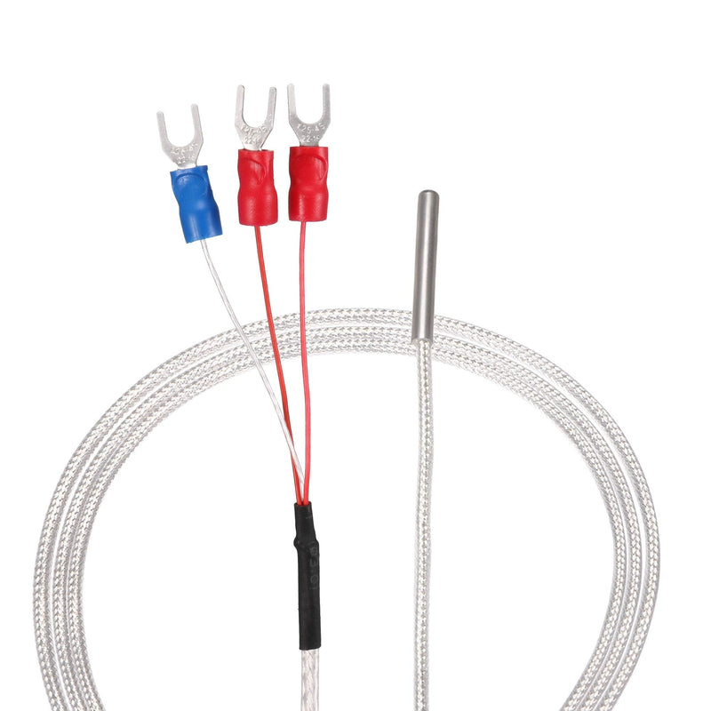 uxcell PT100 RTD Temperature Sensor Probe 3 Wires Cable Thermocouple Stainless Steel 50cm(1.64ft) (Temperature Rang: -20~420°C)