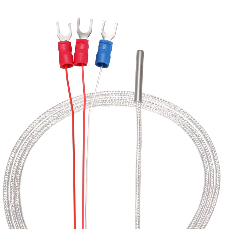 uxcell PT100 RTD Temperature Sensor Probe 3 Wires Cable Thermocouple Stainless Steel 100cm(3.3ft) (Temperature Rang: -20~420°C)