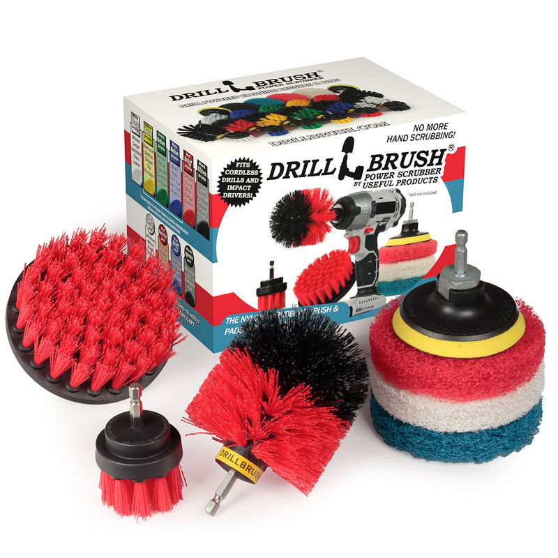 Drillbrush Scrub Brush - Drill Scrub Brush Attachment - Stone Cleaning - Deep Cleaning Brush - Ceramic Tile Cleaner Brush - Deck Scrub Brush - Drill Brush Pads - Rotary Drill Brush Cordless Scrubber