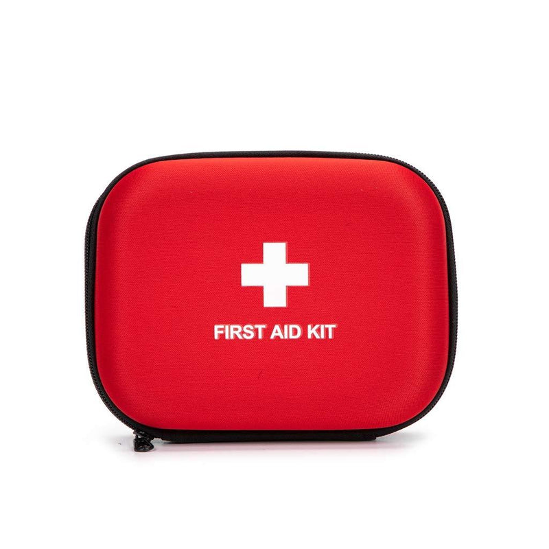 First Aid Hard Case Empty, Jipemtra First Aid Hard Shell Case First Aid EVA Hard Red Medical Bag for Home Health First Emergency Responder Camping Outdoors (6.8x5.3x2.2" Round) Round (Pack of 1)