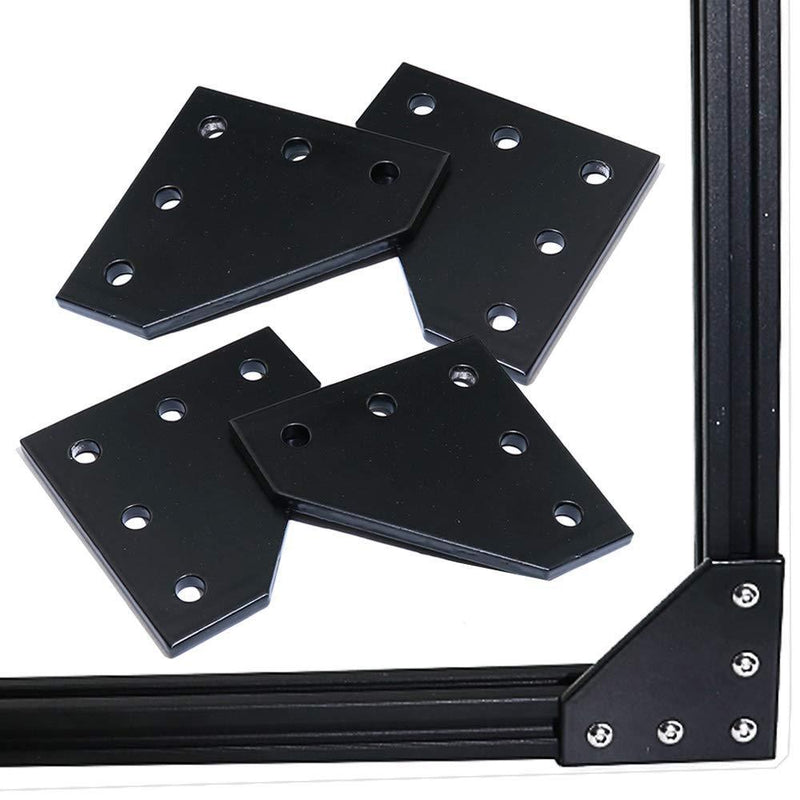 KOOTANS 4pcs/lot New 5 Hole 90 Degree Joint Board Plate Corner Angle Bracket Connection Joint Strip for Slot 6mm 2020 Aluminum Profile 3D Printer Frame 4pcs 20S Joint Plate