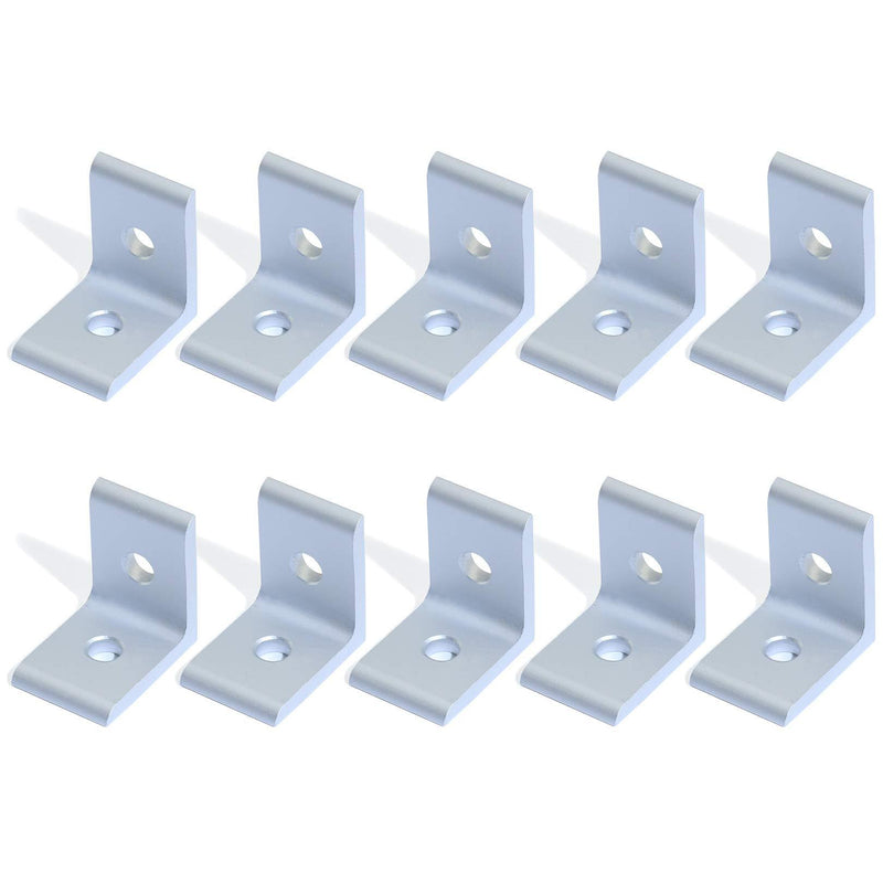 KOOTANS 10-Pack 2 Hole 90 Degree 20 Series Joint Plate Corner Angle Bracket Connection for Slot 6mm 2020 Aluminum Profile 10pcs 2020 corner bracket