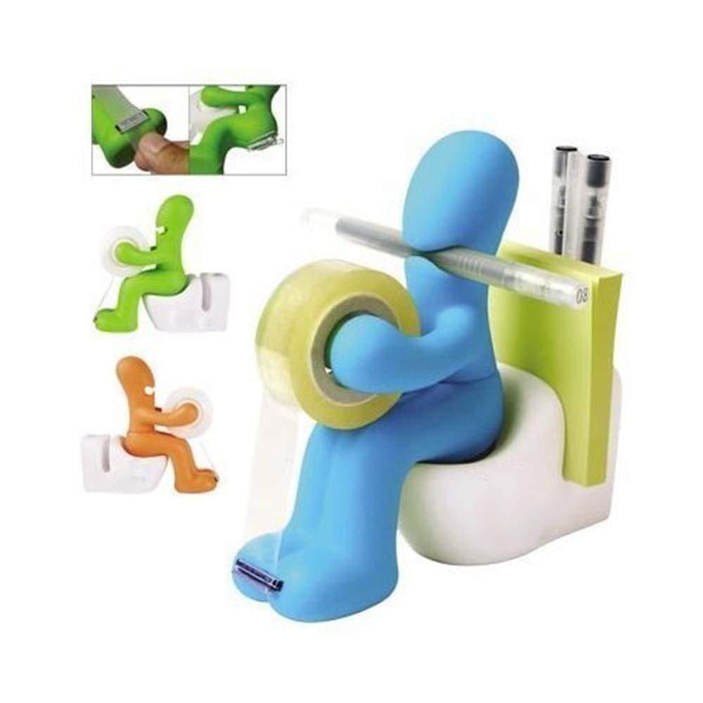 MooMouM Desk Accessory: Tape Dispenser Pen Memo Holder Clip Storage (Random Color)