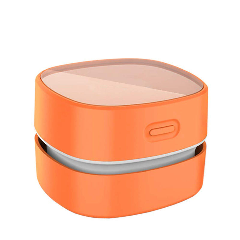 ODISTAR Desktop Vacuum cleaner,Mini table dust sweeper Energy Saving,High endurance up to 400 mins,Cordless&360º Rotatable Design for Cleaning Hairs,Crumbs,Computer Keyboard of gifts for kids (orange) Orange