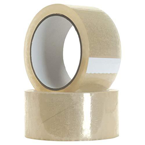 2" Wide Packaging Tape, 1.6 mil Thickness, 110 Yard per ROLL, Clear Tape by Angelika & Sun (Pack of 6 Rolls) Pack of 6 Rolls