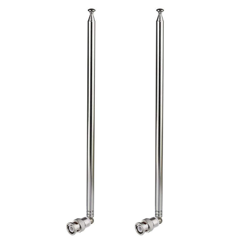 Bingfu Police Radio Scanner Antenna 20-1300MHz 7 Section Telescopic BNC Male Antenna 2-Pack Ham Radio Handheld CB Radio Antenna for Uniden Whistler Police Radio Scanner Two Way Radio Frequency Counter 2-Pack 7 Sections Antenna