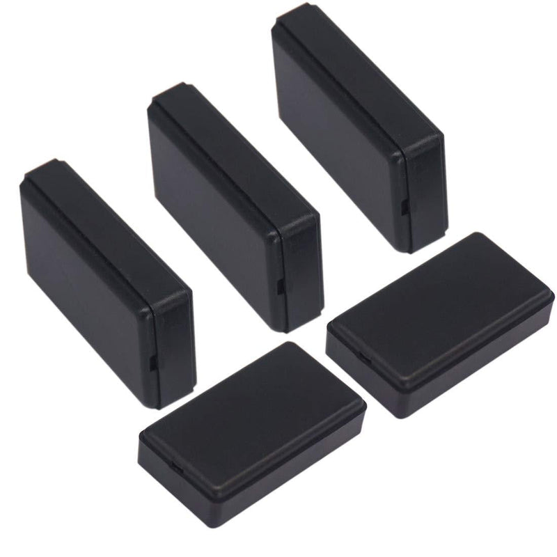 Zulkit 5Pcs Project Boxes ABS Plastic Electrical Project Case Power Junction Box Black 1.97 x 1.10 x 0.59 inch (50 x 28 x 15 mm) 1.97" x 1.10" x 0.59"