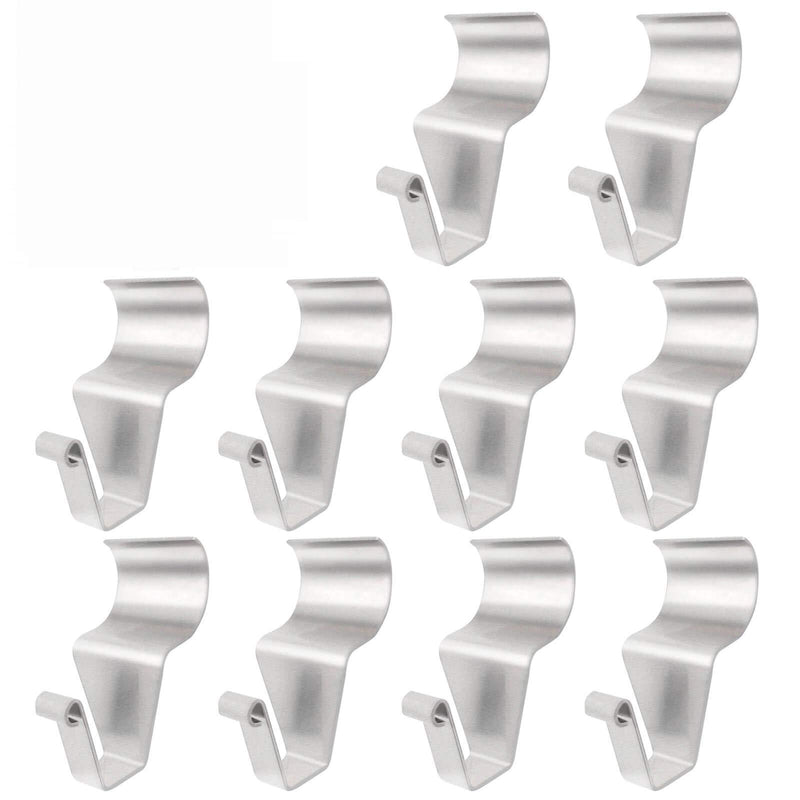 Vinyl Siding Hooks (10 Pack), Heavy Duty Stainless Steel Low Profile No Hole Hanger 10