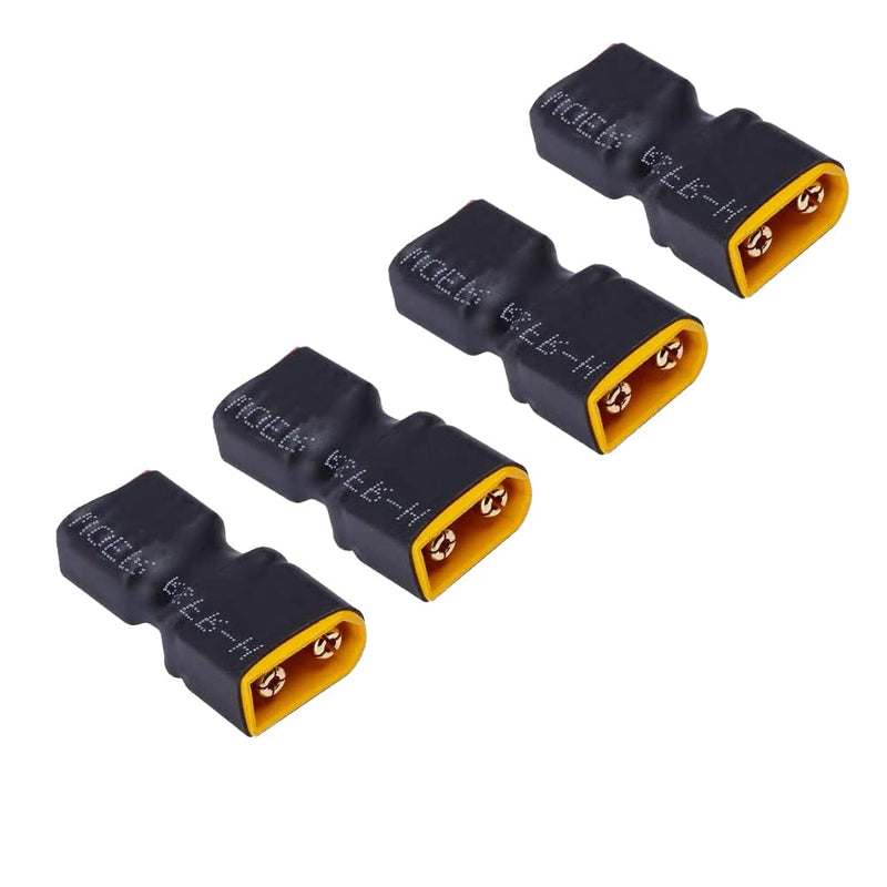 Yiqigou 4-Pack XT60 Plug Male Connector to Deans T Plug Female Connector no Wire Adapter for RC Car Plane Lipo Battery ESC XT60 Male to T-Plug Female