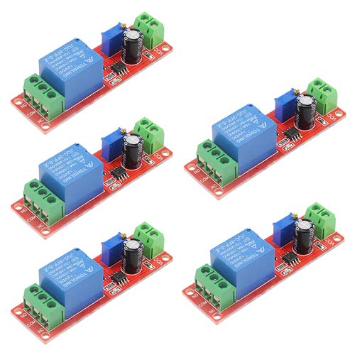 XINGYHENG 5Pcs 12V NE555 0-10 Seconds Delay Timer Switch Module Constant Current Regulator Timer Delay Converter for Automotive Control System Electrical Equipment