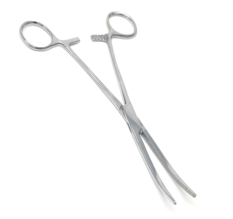 Heavy Duty 1 Each 12" Full Serrated Curved Hemostat Forceps Locking Clamps Stainless Steel