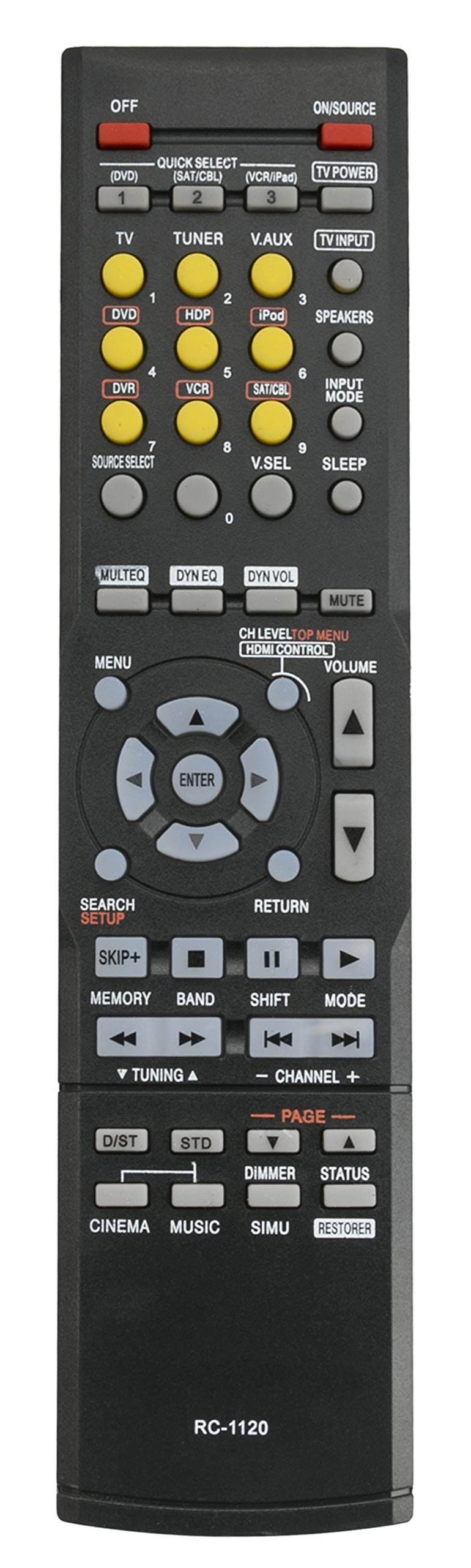 New RC-1120 Replaced Remote fit for Denon AV Receiver AVR-590 AVR-1610 DHT590BA AVR-1610 DHT590BA â€“ DHT Avr-1610b Home Theater