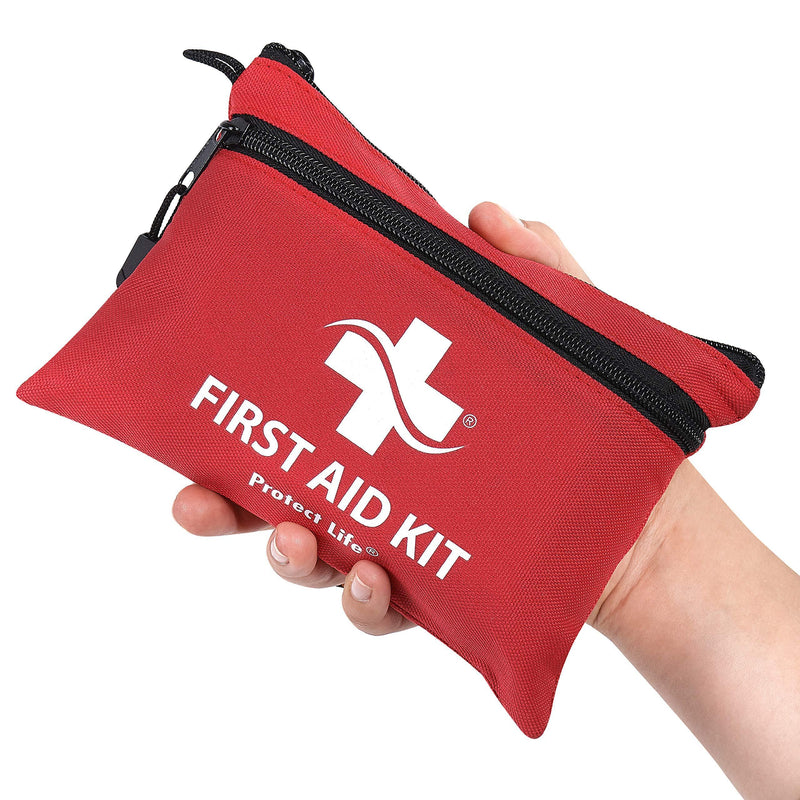 First Aid Kit - 100 Piece - Small First Aid Kit for Camping, Hiking, Backpacking, Travel, Vehicle, Outdoors - Emergency & Medical Supplies