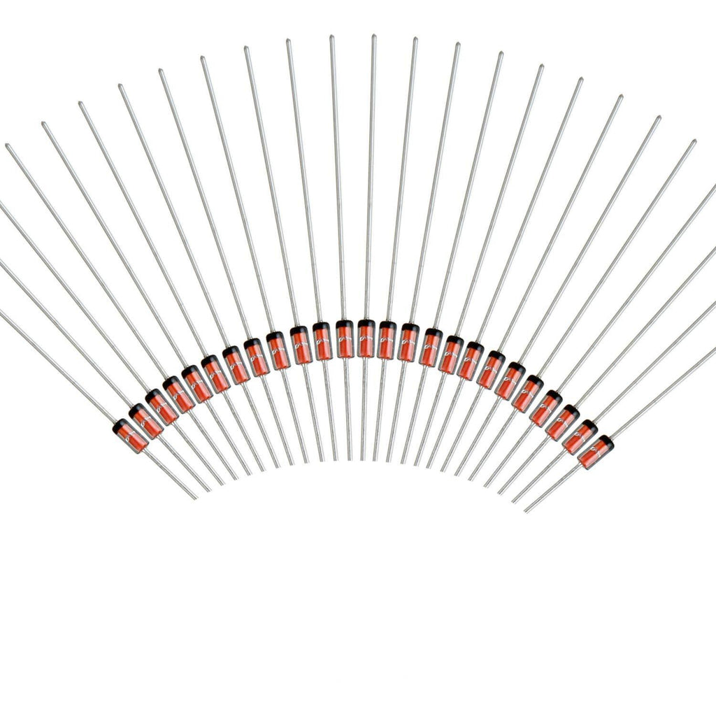 BOJACK 1N34A Germanium Diode 50 mA 65V Axial 1N34A 50 millimap 65 Volt Electronic Silicon Diodes(Pack of 25 Pieces)