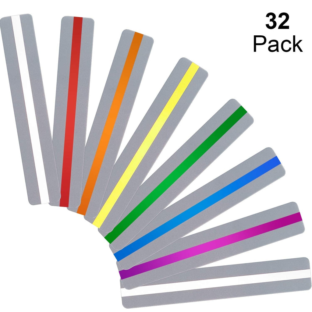 32 Pieces Guided Reading Strips Highlight Strips Colored Overlays Colorful Bookmark - Helps with Dyslexia for Children and Teacher Teaching (Mixed Colors) Mixed Colors