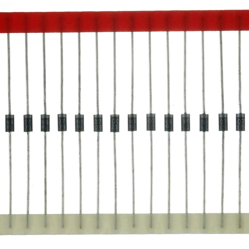 BOJACK 1N4007 Rectifier Diode 1 A 1000 V DO-41 Axial 4007 1 amp 1000 Volt Electronic Silicon Diodes(Pack of 125 Pieces)