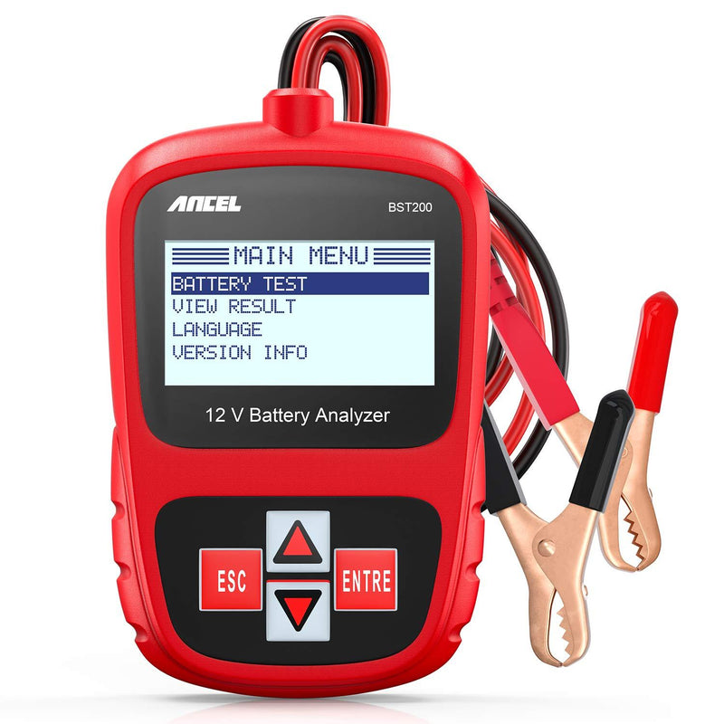 ANCEL BST200 Car Battery Tester 12V 100-1100 CCA Automotive Bad Cell Load Test Tool Digital Analyzer Tester for Car Truck Motorcycle SUV Boat and More