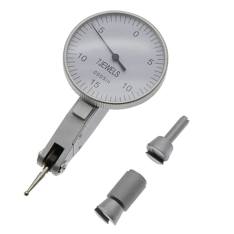 AMTAST Dial Test Indicator 7 Jewels Dial Indicator Gauge Range 0.03’’Graduation 0.0005’’ 0-15-0 Scale Graduation 0.0005’’