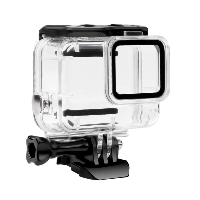 FitStill Waterproof Housing Case for GoPro Hero 7 White & Silver, Protective 45m Underwater Dive Case Shell with Bracket Accessories for Go Pro Hero7 Action Camera 【Double LOCK】 Hero 7 White/Silver Dive Case