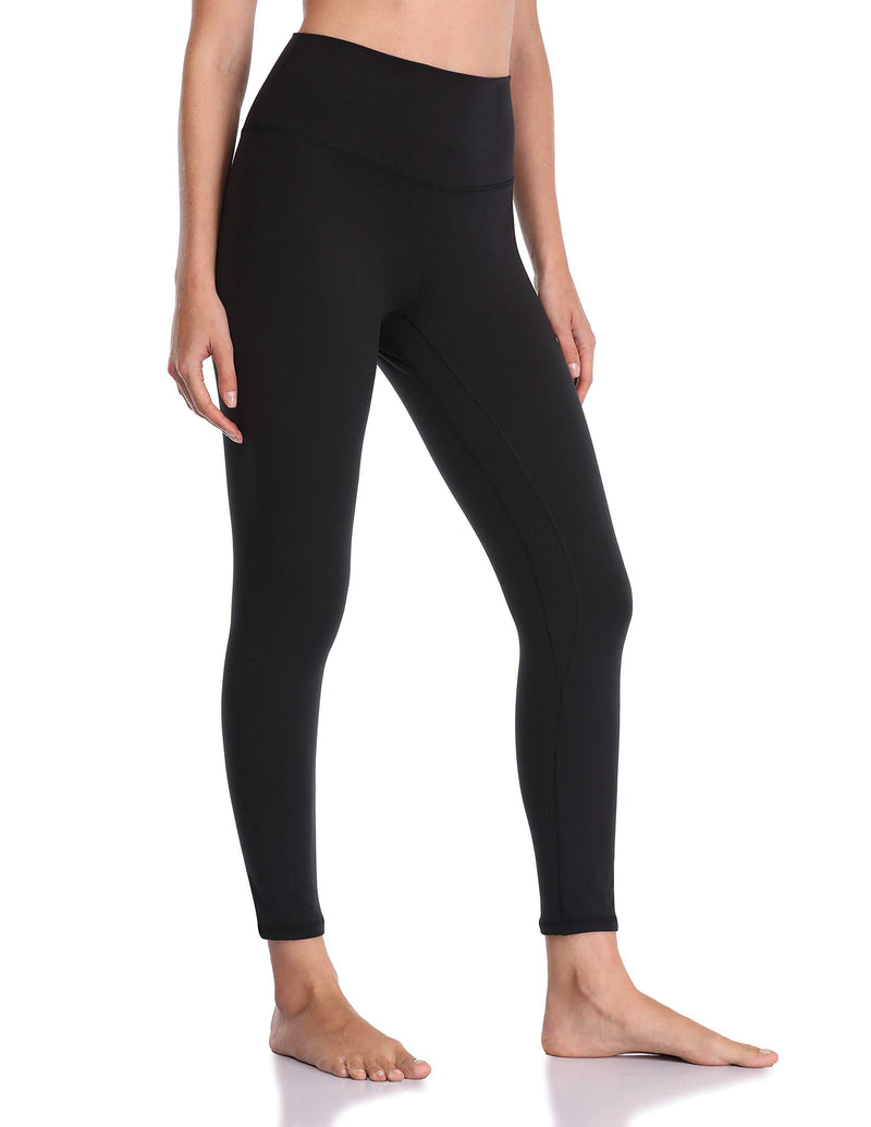 YUNOGA Women's Ultra Soft High Waisted Seamless Leggings Tummy Control Yoga Pants Black X-Small