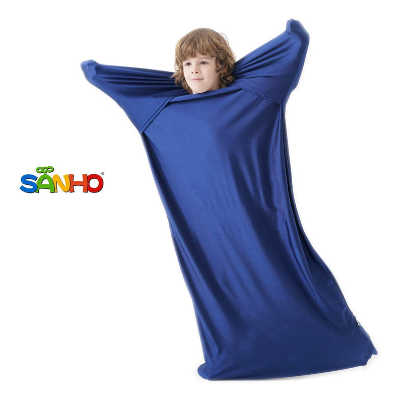 SANHO Premium Sensory Sock Budy Sock, Perfect for Children with Sensory Processing Disorder, Updated Version (Navy, Medium) Navy Medium (Pack of 1)