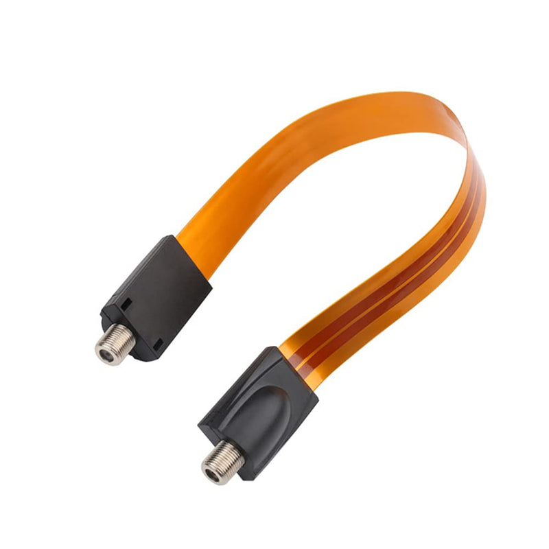 Flat Coaxial RG6 F Type Jumper Cable for Windows and Doors Coax Cable Compatible with TV Antenna 1 Pack 1 pcs