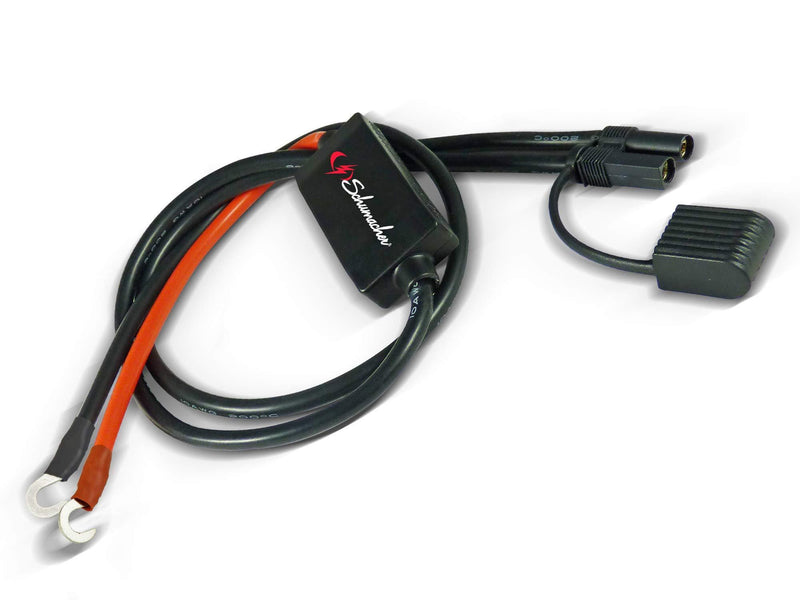 Schumacher Fish Hook Terminal Jump Starting Cable - 10-Gauge, 25-Inch - for Motorcycle & Power Sports