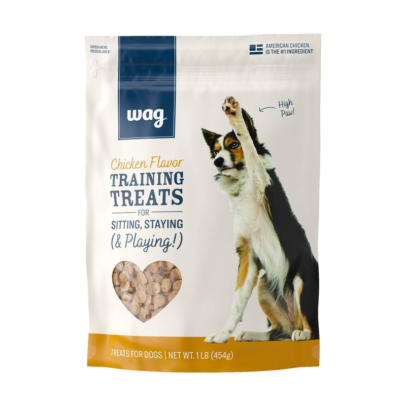 Amazon Brand â€“ Wag Training Treats for Dogs (Chicken, Peanut Butter & Banana, Hip & Joint) 1 Pound (Pack of 1) Chicken Flavor