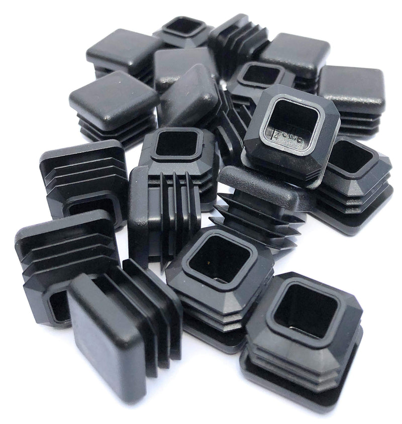 3/4 Inch Square Tubing End Cap 20 PK (14-20 Gauge Wall Tubing) Plastic Plugs/Square End Caps/Plastic End Caps/Square Plug/Square Plastic Plug/by EZENDS â€¦ (20) 14/20 Gauge