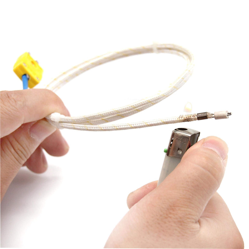 T-PRO K-Type Thermocouple Wire for Very High Temperature(0-1000℃) Fiberglass (1M Wire) 1M Wire