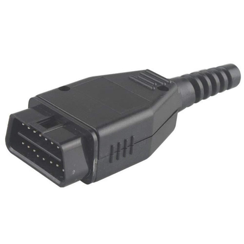 E-Car Connection Universal OBD2 16 Pin Square Contact Type Car Connection Male Adaptor Plug with Screws