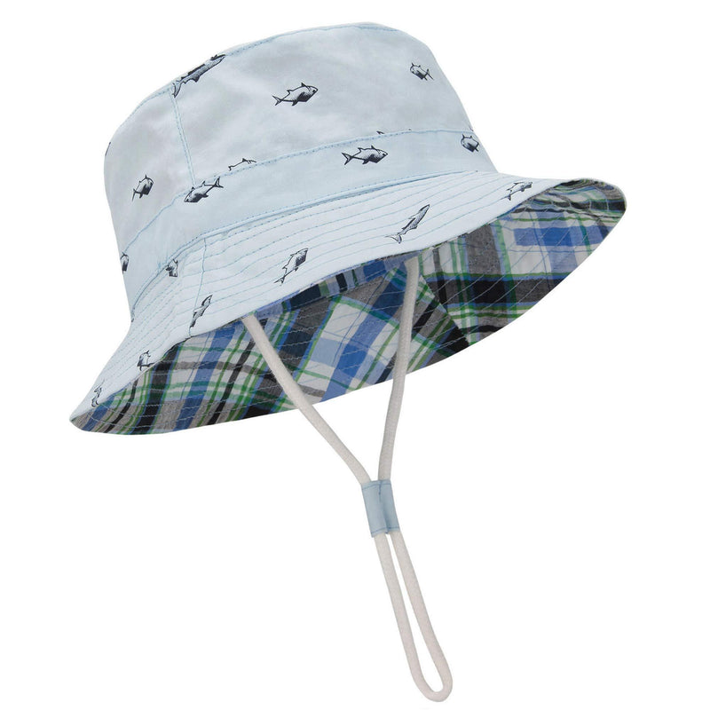 Durio Beach Baby Sun Hat UPF 50+ Sun Protection Wide Brim Summer Baby Boy Bucket Hats Cute Toddler Sun Hats for Girl 6-12 Months A Blue