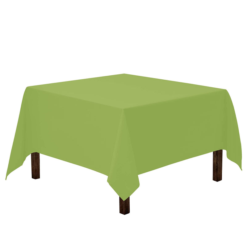 Gee Di Moda Square Tablecloth - 52 x 52 Inch - Apple Green Square Table Cloth for Square or Round Tables in Washable Polyester - Great for Buffet Table, Parties, Holiday Dinner, Wedding & More Apple Green Tablecloth