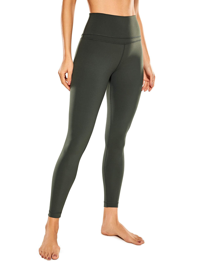 CRZ YOGA Women's Naked Feeling Yoga Pants 25 Inches - 7/8 High Waisted Camo Workout Leggings Leopard Animal Print XX-Small Olive Green