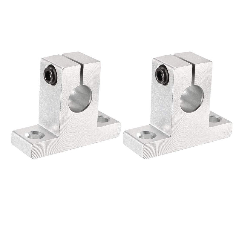 uxcell 2PCS SK10 Aluminum Linear Motion Rail Clamping Rod Rail Guide Support for 10mm Diameter Shaft