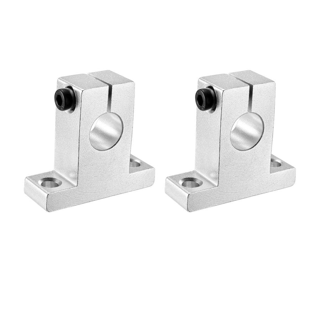 uxcell 2PCS SK12 Aluminum Linear Motion Rail Clamping Rod Rail Guide Support for 12mm Diameter Shaft