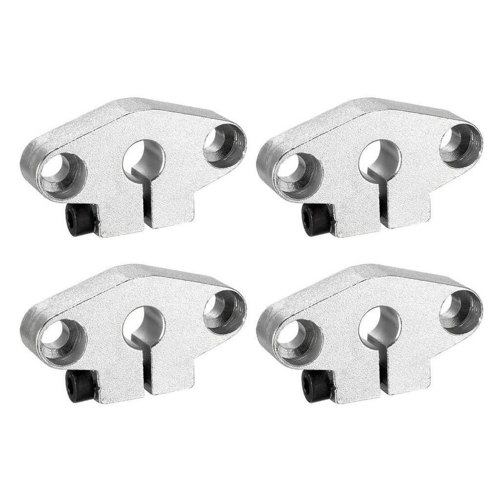 uxcell 4PCS SHF8 Aluminum Linear Motion Rail Clamping Rod Rail Guide Support for 8mm Diameter Shaft