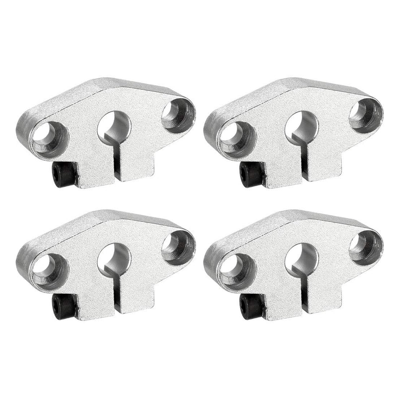 uxcell 4PCS SHF8 Aluminum Linear Motion Rail Clamping Rod Rail Guide Support for 8mm Diameter Shaft