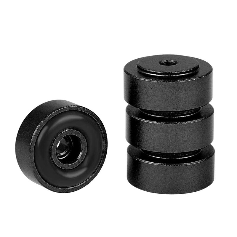 Bewinner Audio Amplifier Feet, 4PCS 20*8mm Aluminum Alloy Amplifier Feet for CD Player Audio Speaker Absorb Shock Amplifier Pads Feet Audio Speaker Anti Vibration Feet Pad Stand(Black) Black