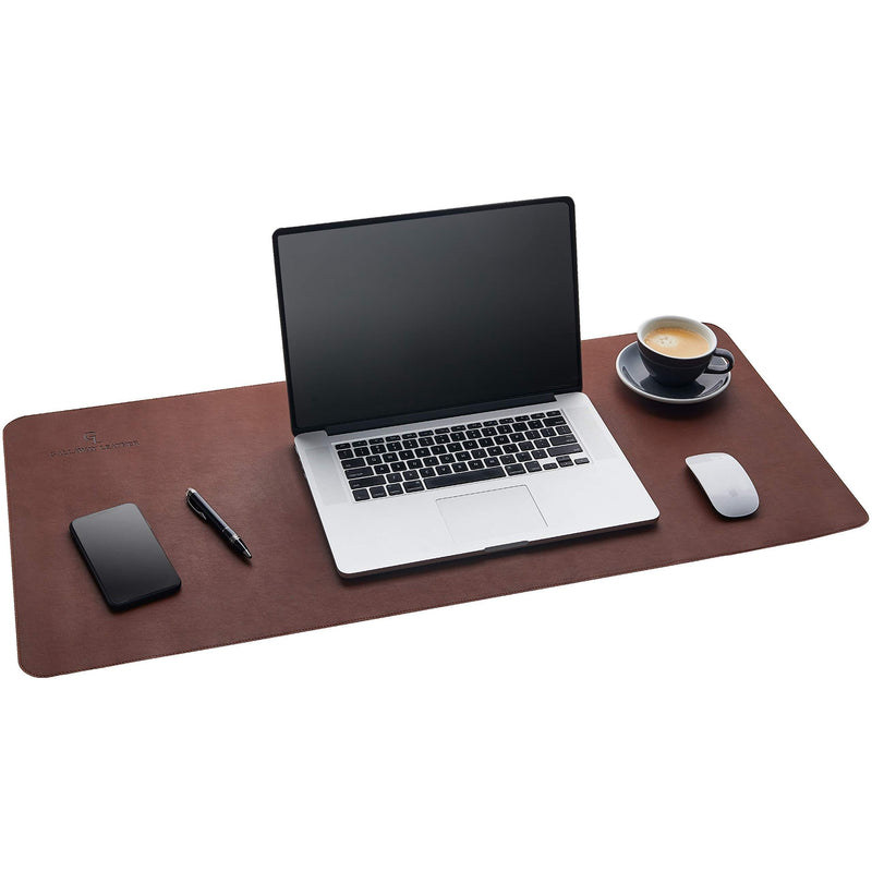 Gallaway Leather Desk Pad â€“ 36 x 17 inch - Desk Mat Home Office Desk Accessories Desktop Protector XXL Mouse Pad Writing Desk Blotter (Dark Brown)