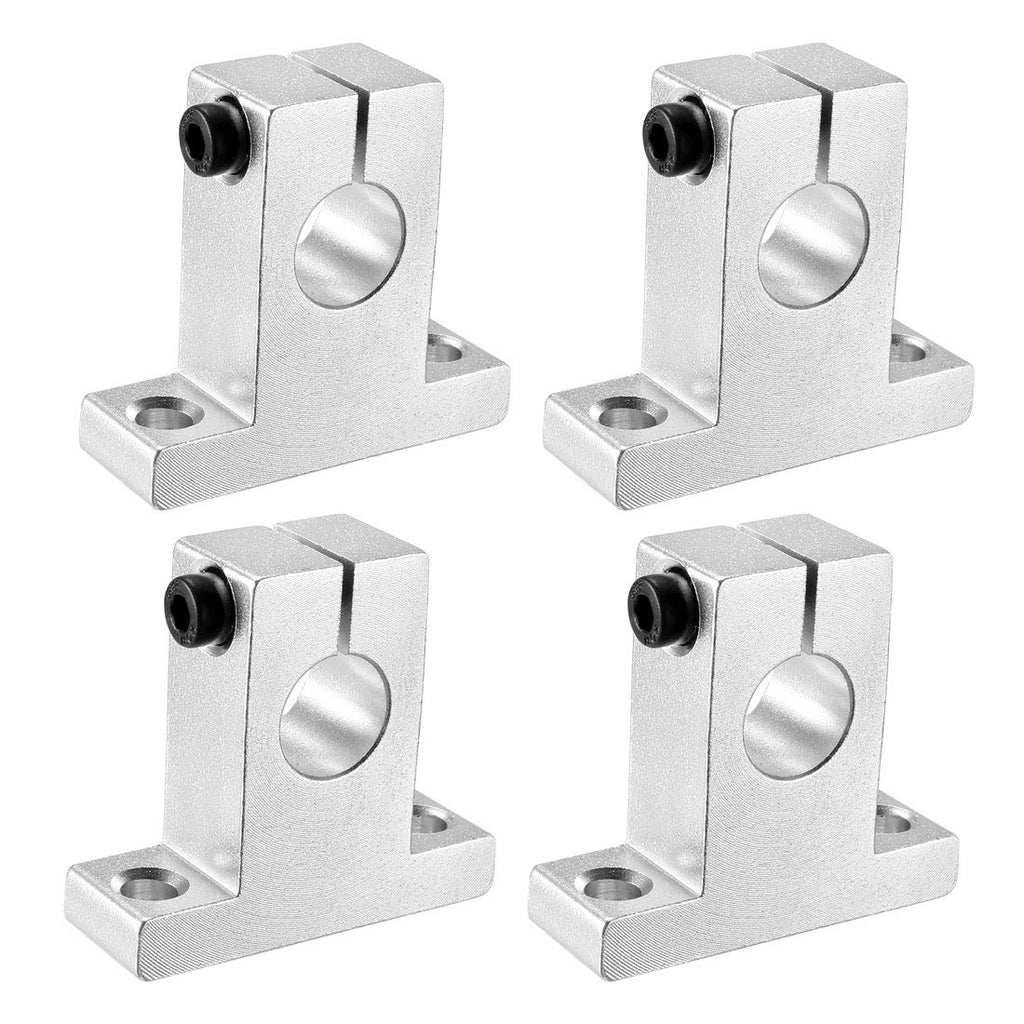 uxcell 4PCS SK12 Aluminum Linear Motion Rail Clamping Rod Rail Guide Support for 12mm Diameter Shaft