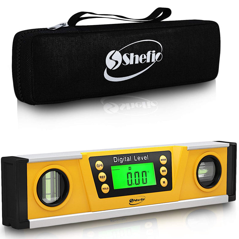 Digital Magnetic Level Tool - 10 Inch Torpedo Level and Protractor - Master Precision - IP54 Dustproof and Waterproof - Includes: 2 AAA Batteries and Carrying Case